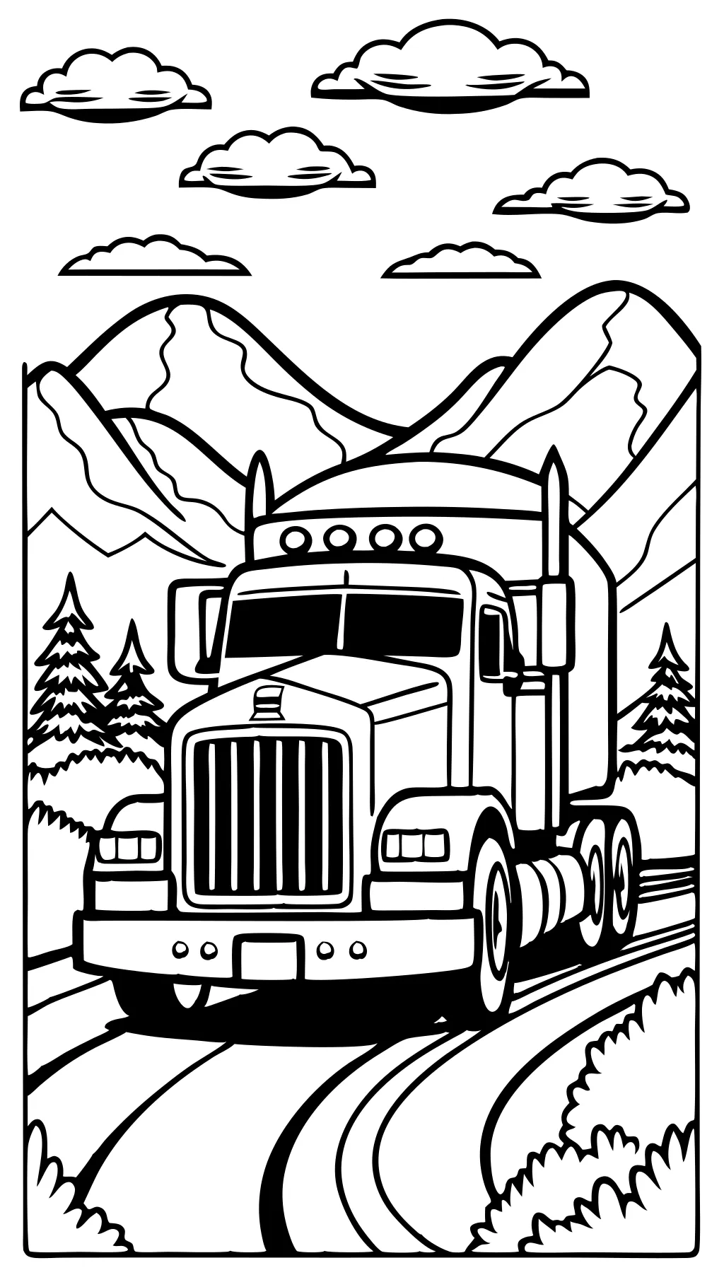 peterbilt coloring pages